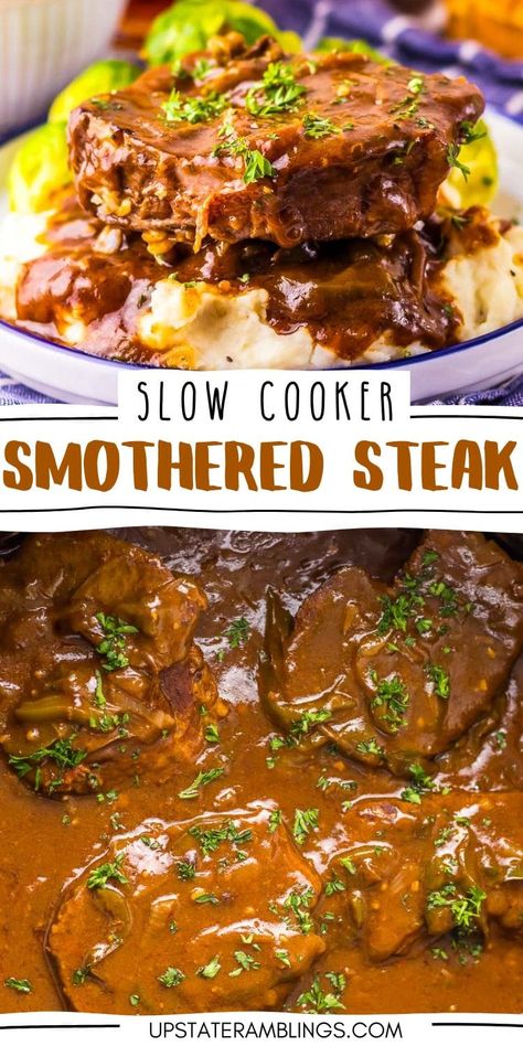 Slow Cooker London Broil And Gravy, Tenderized Steak Recipes Crockpot, Slow Cooked Steak Crock Pots, Steak Dinner Crockpot Easy Recipes, Steak Recipes Crockpot Slow Cooking, Teriyaki Steak Crock Pot, All Day Crockpot Recipes Dinners, Slow Cooker Recipes Steak, Petite Sirloin Steak Crockpot Recipes