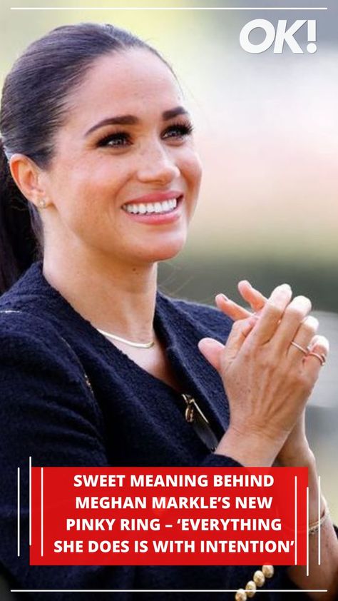 The Duchess of Sussex was recently spotted wearing a special ring from luxury jeweller Shiffon Co. and in true fashion, the meaning behind the ring is very heartfelt 🥰️ Pinky Ring For Women, Pinky Rings For Women, Rings With Meaning, Meghan Markle News, Special Ring, The Duchess, Pinky Ring, Women Supporting Women, Meghan Markle