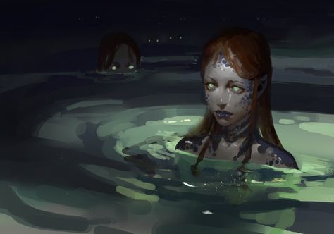 ArtStation - Mermay sketches, Axel Sauerwald Mermaid Laying Down, Siren Realistic, Axel Sauerwald, Swamp Siren, Captured Mermaid, Siren Mythology, Dark Mermaid, Fantasy Mermaids, Underwater Art