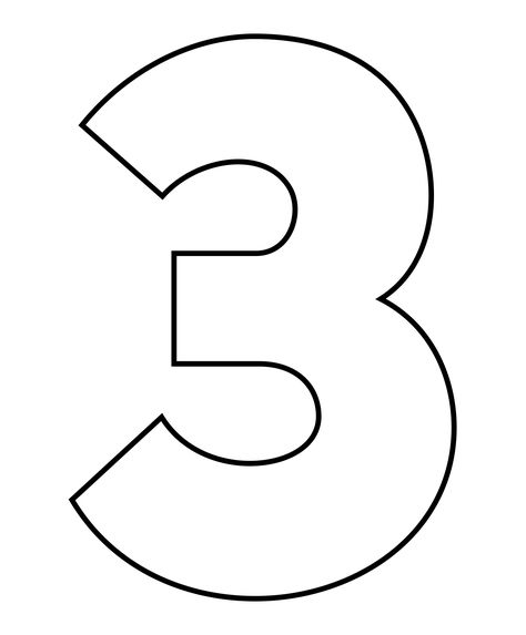 Number 3 Template Number 3 Template Free Printable, Number 3 Outline, 3 Font Number, Large Number Stencils Printables Free, Large Number Templates Free Printable, 35 Number Design, Number Cake Template Free Printable, Preschool Numbers Printables Free, Number Templates Printable Free