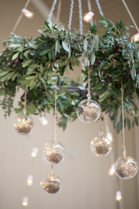 Greenery Wedding Wreath | Greenery Wedding Decor | Wedding Ceiling Greenery | Wedding Decor | Outer Banks Wedding | OBX Wedding Hanging Wreath Over Table, Wreath Ceiling Light, Hanging Wreaths From Ceiling Christmas, Diy Hanging Chandelier Wedding, Hanging Rings With Greenery, Hanging Christmas Decorations Over Table, Christmas Decor To Hang From Ceiling, Christmas Foliage Chandelier, Hanging Wreath From Ceiling Christmas