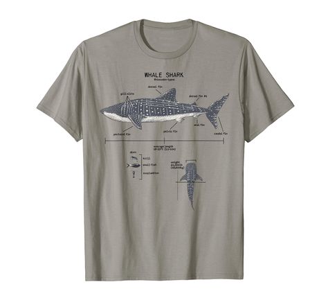 PRICES MAY VARY. Solid colors: 100% Cotton; Heather Grey: 90% Cotton, 10% Polyester; All Other Heathers: 50% Cotton, 50% Polyester Imported Pull On closure Machine Wash Lightweight, Classic fit, Double-needle sleeve and bottom hem Shark Tank Top, Marine Biology Clothes, Whale Shark Shirt, Shark Anatomy, Marine Biology Shirts, Jellyfish Shirt, Shark Clothes, Shark Shirts, Ocean Shirt