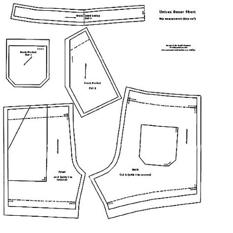 Sew | Unisex Boxer Short | Free Pattern & Tutorial at CraftPassion.com Shorts Pattern Sewing, Boxer Pattern, Boxer Shorts Pattern, Celana Boxer, Shorts Pattern Free, Free Printable Sewing Patterns, Mens Sewing Patterns, Free Pdf Sewing Patterns, Boy Sewing