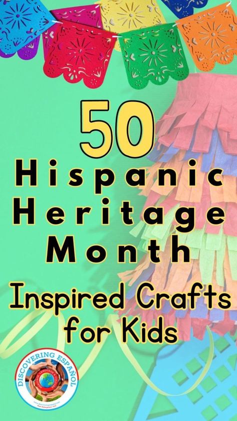 50 Hispanic Heritage Month Inspired Crafts for Kids Hispanic Heritage Month Activities Preschool Crafts, Hispanic Heritage Month Crafts Toddlers, Hispanic Heritage Month Bulletin Board Kindergarten Prek, Hispanic Heritage Preschool Crafts, Hispanic Crafts Preschool, Hispanic Heritage Month Preschool Activities, Hispanic Heritage Month Read Alouds, Heritage Month Activities For Kids, Latin Heritage Month Activities For Kids