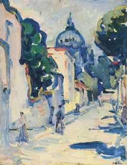 Samuel Peploe - Montmartre 1911 Samuel Peploe, Scottish Colourists, House Paintings, Watercolor Pencil Art, Paris Painting, French Paintings, German Expressionism, Montmartre Paris, Scottish Artists