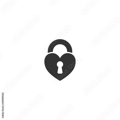 Heart Shaped Lock Tattoo, Emoji Tattoo, Lock Tattoo, Black Icon, Heart Emoji, Heart Lock, Glyphs, Tattoo Ideas, Stock Vector