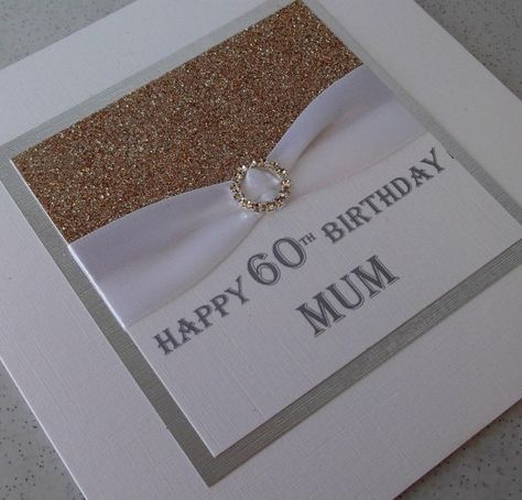 Handmade 60th birthday card mum personalised by PaperDaisyCards2 50th Birthday Cards For Women, Card Calendar, Birthday Card Mum, Birthday Female, 100 Birthday, 60th Birthday Card, 90th Birthday Cards, 80th Birthday Cards, Special Birthday Cards