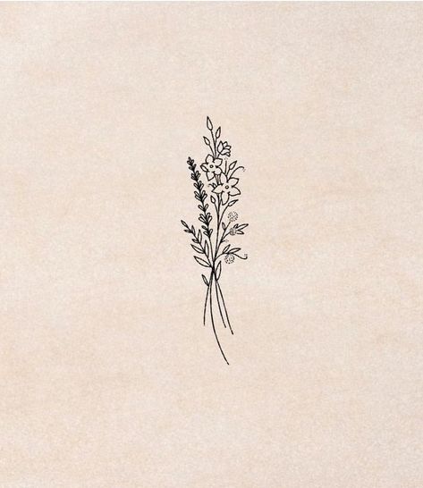 To The Ends Of The Earth Tattoo, Aesthetic Tatoos Woman, Tiny Wildflower Tattoo, Simple Tattoo Women, Wildflower Drawing Tattoo, Wildflower Tattoo Simple, Unique Small Tattoo With Meaning, Boho Flower Tattoo, Simple Wildflower Tattoo