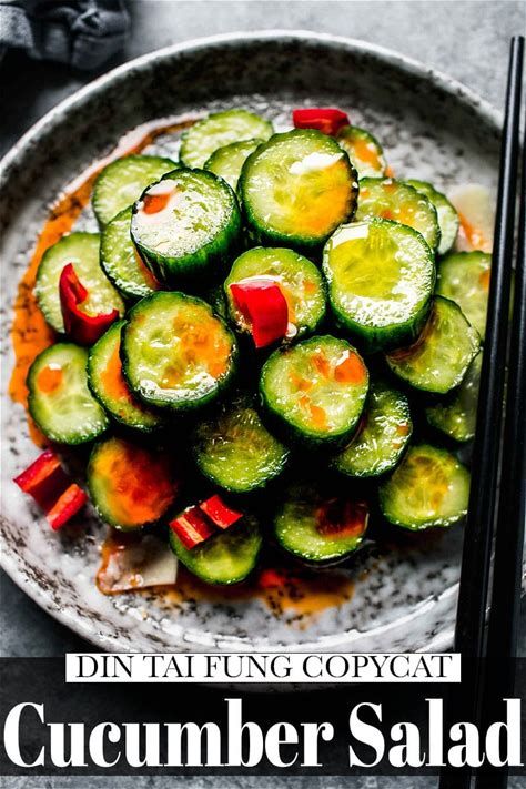 din tai fung cucumber salad recipe - Bing Thai Cucumber, Thai Cucumber Salad, Vegetarian Appetizer, Marinated Cucumbers, Cucumber Salad Recipe, Asian Cucumber Salad, Din Tai Fung, Vinegar Uses, Cucumber Recipes Salad