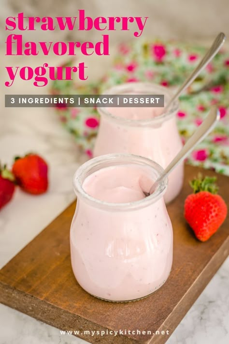 Strawberry Yogurt Recipes, Fresh Cheese Recipe, Keto Sauce, Yogurt Recipes Healthy, Homemade Yogurt Recipes, Greek Yogurt Flavors, Dairy Desserts, Fruit Yogurt, Yogurt Flavors