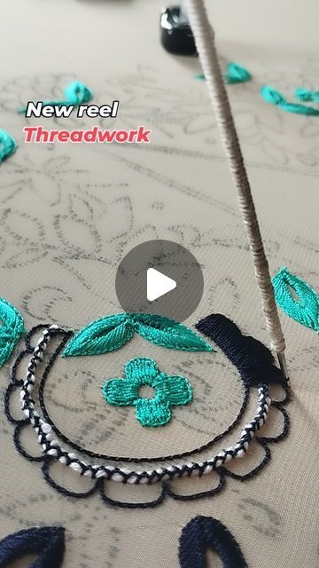 Aari Thread Work, Aari Embroidery, Aari Work, Thread Work, Instagram A, Hand Embroidery, Thread, Embroidery, On Instagram