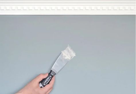 how-to-fix-nail-holes Painting Concrete Floors, Craftsman Style Interiors, Fill Nail Holes, Removing Popcorn Ceiling, Drywall Tape, Painted Concrete Floors, Ceiling Texture, Drywall Repair, Popcorn Ceiling