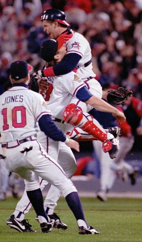 See our post ranking the top catchers in Braves history, by WAR Atlanta Braves Wallpaper, Brave Wallpaper, Softball Senior Pictures, Softball Pictures, Volleyball Pictures, Senior Guys, Team Pictures, Cheer Pictures, Sports Photography