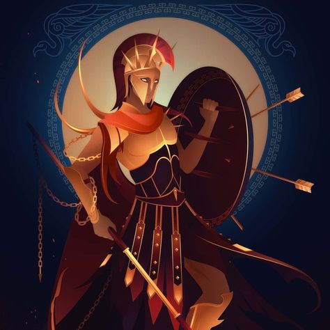 Yliade Art, Mars Illustration, Greek Pantheon, Greek Mythology Gods, Greek Warrior, Greek Gods And Goddesses, Greek Mythology Art, Occult Art, Greek God