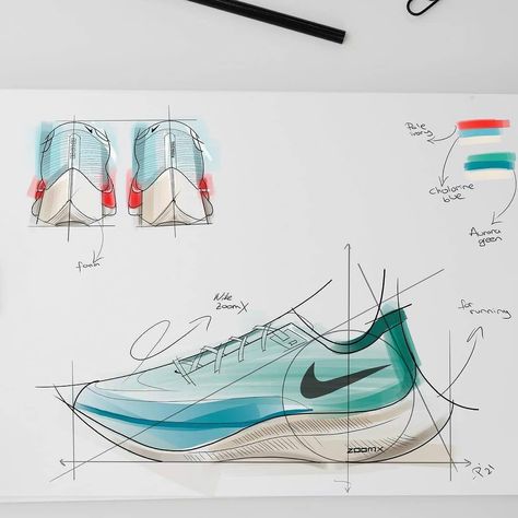 Nike Shoe Sketch, Shoe Sketch Design, Sketch Shoes Design, Sneaker Sketch Design, Footwear Drawing Sketch, Sneaker Design Concept, Footwear Sketches Design, Shoe Design Sketches Sneakers, Nike Shoe Drawing