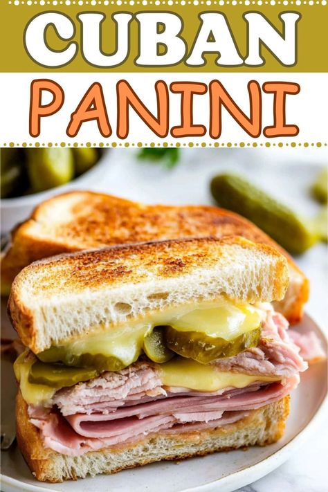 Grilled Cuban Sandwich, Cuban Panini Sandwiches, Cuban Sandwich Sauce, Sandwich Ham Recipes, Cuban Sandwiches Recipe, Best Panini Sandwiches, Panini Recipes Easy, Easy Sandwiches For Dinner, Grill Sandwich Recipes