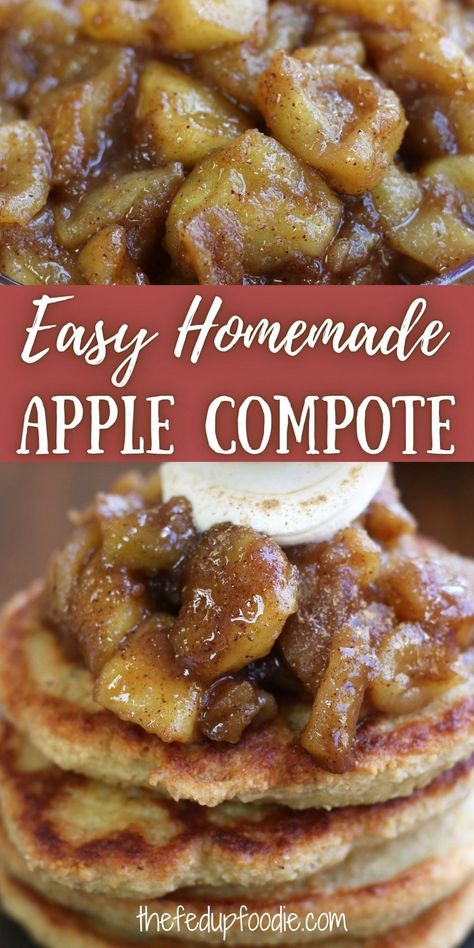 Hot Apple Topping, Waffles With Apple Topping, Apples On Pancakes, Cooked Apples For Pancakes, Cinnamon Apple Pancake Topping, Apple Pie Compote, Caramel Apple Compote, Apple Cinnamon Topping For Pancakes, Apple Topping For Waffles