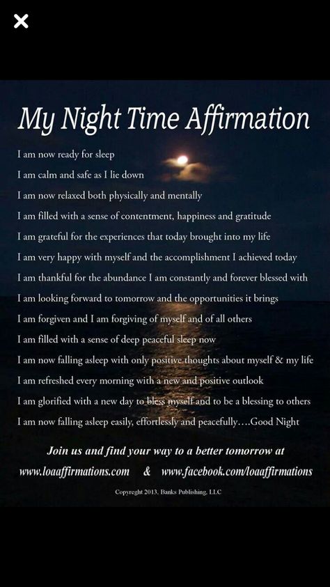 Postive Afframations Night, Positive Night Affirmations, Night Time Mantra, Night Time Affirmations Sleep, Nightime Quotes, Tapping Affirmations, Night Mantra, Bed Affirmations, Night Gratitude