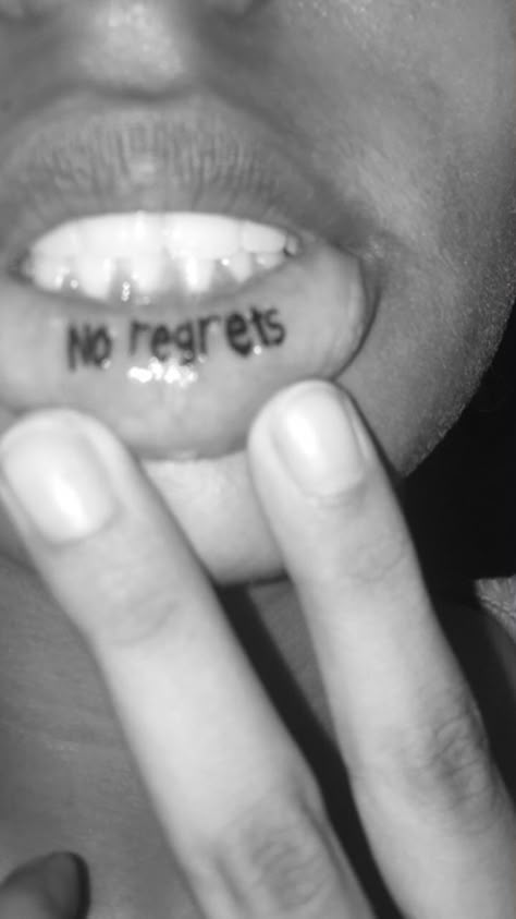 Aesthetic Lip Tattoos, Fbgm Lip Tattoo, Snap Tattoo Ideas, Tattoo Inside Lip, Yolo Lip Tattoo, Inside Lip Tattoos Ideas, Inside Lip Tattoos Aesthetic, Sweetheart Tattoo Words, Mouth Tattoo Inner Lip