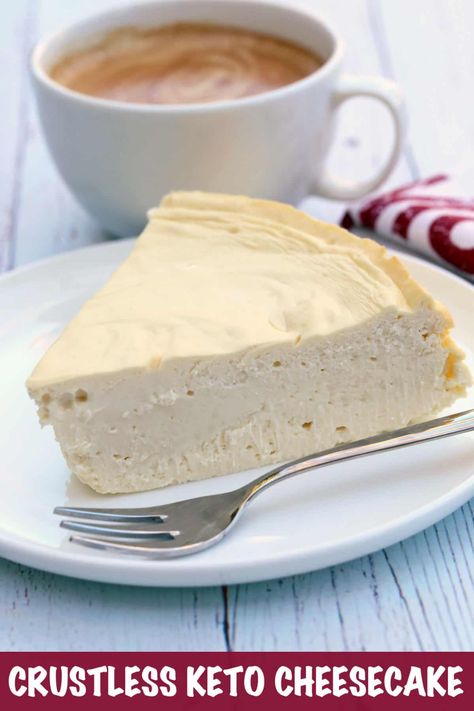 Crustless Keto Cheesecake, Healthier Me, Sugar Free Cheesecake, Healthy Cheesecake, Low Carb Low Fat Recipes, Keto Cheese, Low Carb Low Sugar, Keto Cake, Keto Dessert Easy