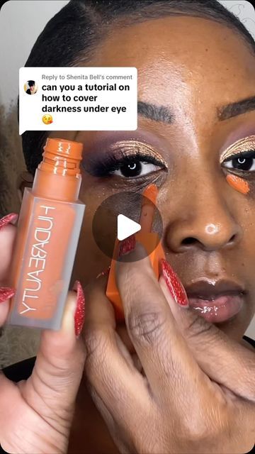 Makeup Circle Face, Concealer Tricks For Dark Circles, Makeup To Hide Dark Circles, Dark Spot Corrector Makeup, Make Up To Cover Dark Spots, Orange Concealer How To Apply, Dark Circle Color Corrector, Dark Circles Makeup Tricks, How To Hide Dark Circles