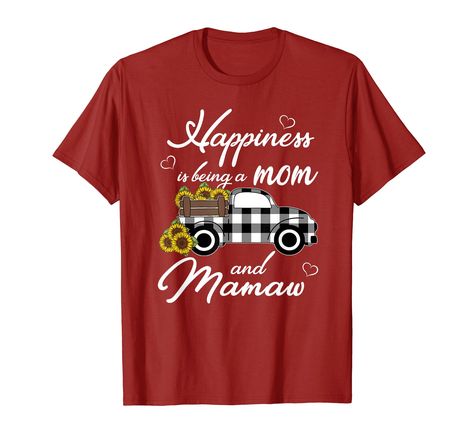 PRICES MAY VARY. Happiness is being a Mom and Mamaw Shirt. This Grandma t-shirt is the very cute shirt for the women, mother, mom and the special gift for grandma in your life! Mothers Day Gift Shirt, Gift Shirt Ideas For Mom, Mom Godmother, Funny Sunflower Gifts This Mamaw gifts, Mamaw t shirts is also cool for grandparent day, parent's day gift, birthday gifts, Happy New Year, Christmas gifts, Valentine, Mother's Day, Father's Day, Thanksgiving, Halloween, Fall, Holidays, Birthdays, Memorial D Grandparent Day, Sunflower Gifts, Grandma Shirt, Being A Mom, Gift For Grandma, Halloween Fall, Fall Holidays, Happiness Is, Shirt Ideas