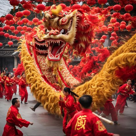 #chinadragon #chinesedragon #dragonfestivali #ai #aiimages Prompt : A Chinese dragon dance during the Lunar New Year celebrations. Chinese Dragon Dance Costume, Chinese Dragon Festival, Chinese New Year Aesthetic, Chinese Culture Aesthetic, Dragon Dance Costume, Chinese Dragon Dance, Chinese Dancing, Cny Dragon, China New Year