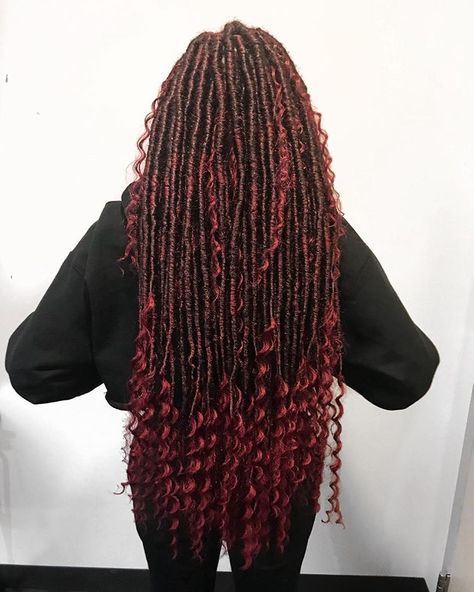 Red Goddess Locs, Boho Goddess Locs, Red Goddess, Crochet Locs, Bohemian Locs, Yarn Braids, Bob Braids, Faux Locs Hairstyles, Red Friday