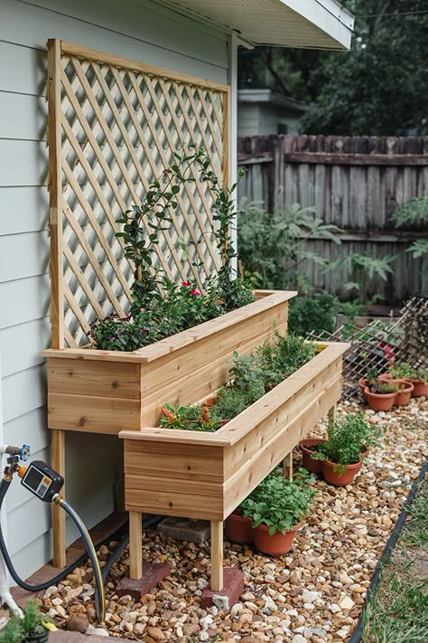 Small Herb Gardens Outdoor, Raised Garden Beds Patio, Standing Herb Garden Vertical Planter, Two Tier Garden Bed, Tiered Garden Planter, Raised Herb Planter, Planter Box Vegetable Garden Layout, Elevated Herb Garden, Diy Herb Garden Planter