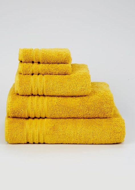 Egyptian Cotton Towels (700gsm) Tropical Bathrooms, Fancy Towels, Tropical Bathroom, Egyptian Cotton Towels, Yellow Bathroom, Decorating Bathroom, Yellow Towels, Bathroom Themes, Yellow Bathrooms