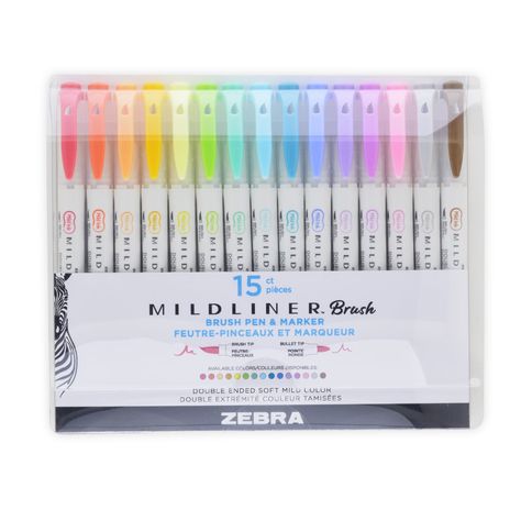 Zebra Midliners, Back To School List, Mildliner Highlighters, Stationery Obsession, Zebra Mildliner, Art Pens And Markers, Highlighter Set, Marker Set, Highlighters Markers