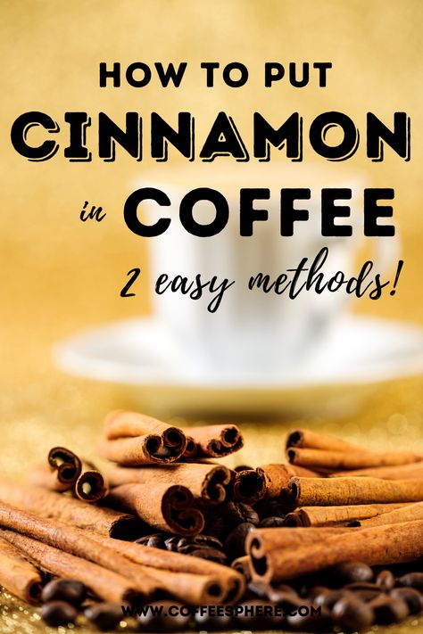 How To Put Cinnamon In Coffee: A Guide (with 2 Easy Methods!) - Cinnamon In Coffee, Cinnamon Simple Syrup, Cinnamon Benefits, Cinnamon Syrup, Coffee Concentrate, Nutrition Food, Cinnamon Coffee, Healthy Coffee, Spiced Coffee