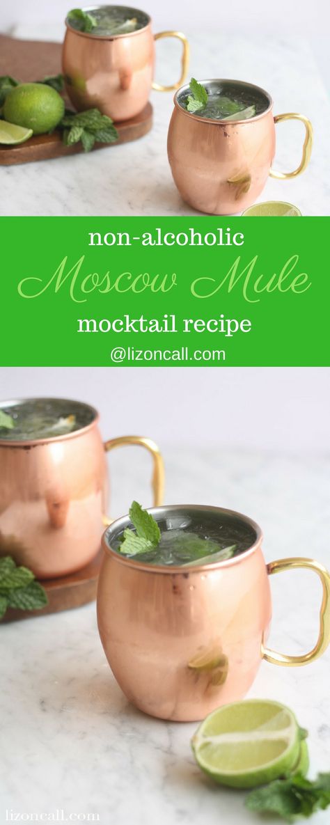 Non Alcoholic Moscow Mule Mocktail Recipe Mule Mocktail Recipe, Call Recipes, Popular Drink Recipes, Girls Night Drinks, Mixology Recipes, Disney Dishes, Moscow Mule Recipe, Party Punch Recipes, Mule Recipe