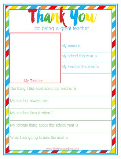 {FREE PRINTABLE} Thank You for Being a Great Teacher End of Year Teacher Thank You Gift Idea - Preschool / Elementary School Student Interview. Such a cute way to end the school year! A survey your child can take. Student Interview, Student Survey, Teacher End Of Year, Preschool Teacher Gifts, Graduation Signs, Thank You Teacher Gifts, End Of School Year, School Teacher Gifts, Elementary School Students