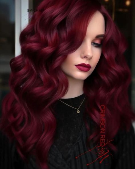 Dark Fantasy Hair Color, Scarlet Hair Color, Dark Red Pink Hair, Deep Maroon Hair, Rose Color Hair, Dark Red Hair Color Burgundy, Romantic Goth Hair, Witchy Hair Color, Red Hair Vibrant