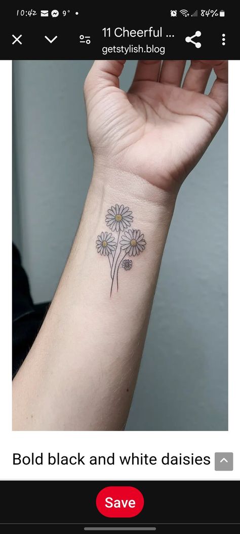 Tattoo With Writing, Daisy Tattoo, Tatting, Daisy, Tattoos, Quick Saves