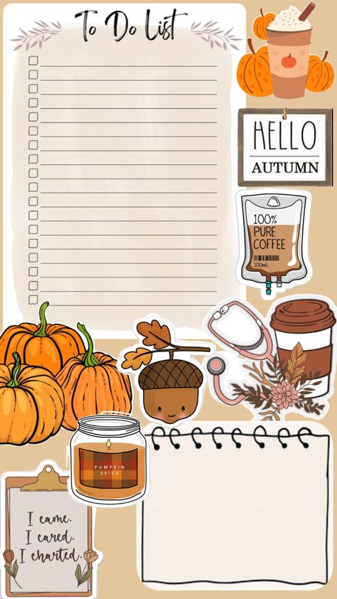 Autumn To Do List, Calendar Doodles, Print Planner, Hello Kitty Christmas, Scrapbook Stickers Printable, Bullet Journal Design Ideas, Planner Scrapbook, Images Esthétiques, Cute Patterns Wallpaper