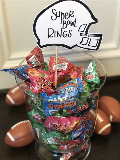 These were a huge hit at our Super Bowl party. Ring Pop Super Bowl Rings. Super Bowl Watch Party, Super Bowl Food For Kids, Fruit Superbowl Snacks, Super Bowl Party For Kids, Kids Superbowl Party Food, Superbowl Party For Kids, Mahomes Birthday Party, Super Bowl Kids Food, Madden Birthday Party