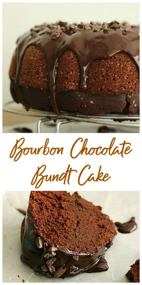 Chocolate Bourbon Desserts, Chocolate Bourbon Bundt Cake, Boozy Deserts, Bourbon Chocolate Cake, Booze Desserts, Bourbon Desserts, Chocolate Potato Cake, Bourbon Dessert, Chocolate Bourbon Cake