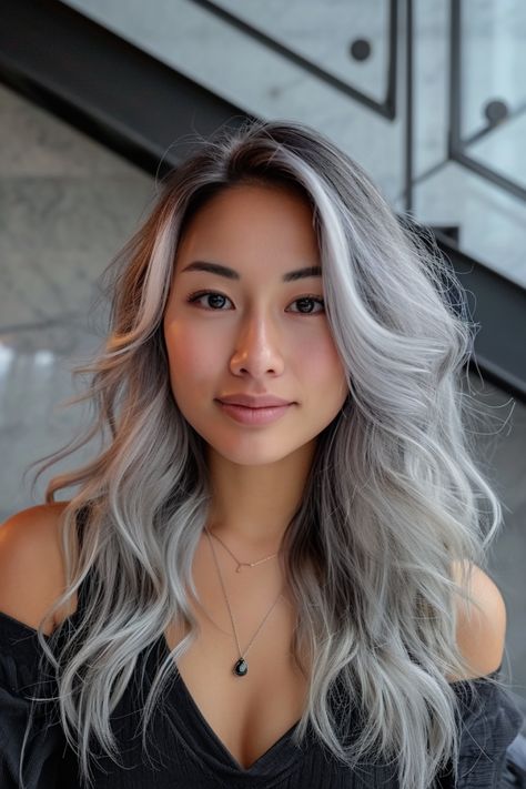 83+ Silver Hair Color Ideas for a Breathtaking Look! Silver Range, Silver Hair Color Ideas, Hair Asian, Silver Haired Beauties, Hair Colour Ideas, Grey Hair Transformation, Grey Hair Inspiration, Beautiful Gray Hair, Hair Color Crazy