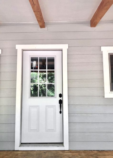 DIY Faux Wood Door | Transforming a Steel Door < Always, Jess White Washed Front Door, Staining White Doors, Painted Door To Look Like Wood, Diy Wood Door Exterior, Faux Wood Finish Front Door, Faux Wood Painting Technique Front Door, Faux Wood Door Paint, Faux Wood Front Door, Staining Fiberglass Door