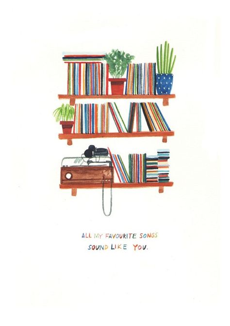 Shelf Illustration, Lizzy Stewart, Affinity Designer, Arte Inspo, Cute Illustration, Flat Design, Drawing Inspiration, My Favourite, A Book