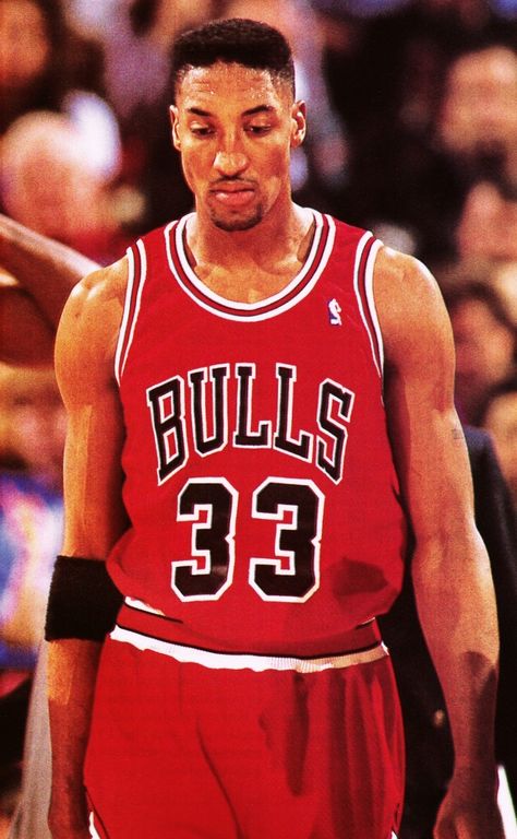 Scottie Pippen • "Game Face" Chicago Bulls Tattoo, Indiana Basketball, Basketball Rim, Jordan Bulls, Basketball Memes, Small Forward, Scottie Pippen, Basketball Leagues, Nba Legends