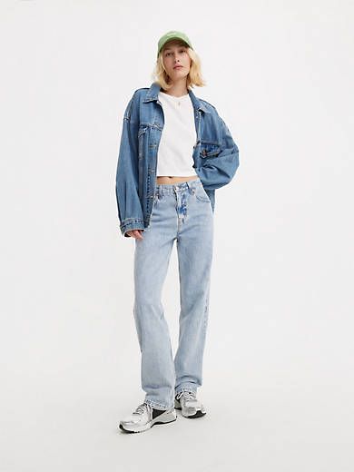 Low Pro Women's Jeans - Medium Wash | Levi's® CA Relaxed Jeans Women Outfit, Levis Low Pro Jeans Outfit, Mid Rise Jeans Outfit, Spring Style Outfits, Europe Spring Outfits, Levi Vintage Jeans, Parisian Spring, Wash Jeans Outfit, French Inspired Fashion