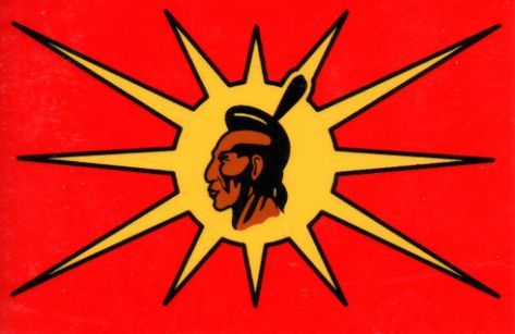 The “warrior flag” was painted by Mohawk artist Louis Hall in the 1970s. Hall was born in Quebec on January 15, 1918. His writings include the Warrior Handbook which calls on all First Nations to band together and assert sovereign rights. Mohawk Warrior, Native Tattoos, Flag Coloring Pages, Mohawk Hairstyles, Of Montreal, Native American Tribes, Animal Companions, Native Art, Native American Art