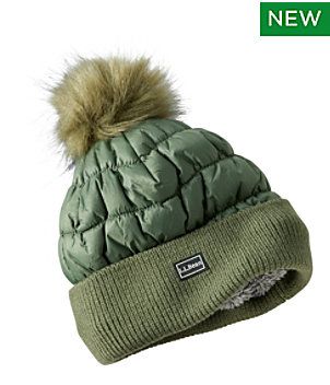 Women's Outerwear Accessories | Outerwear at L.L.Bean Feather Comforter, Insulated Jacket Women, Cable Knit Hat, Warm Winter Hats, Panel Hat, Winter Hats Beanie, Winter Hats For Women, Pom Pom Hat, Fur Pom Pom