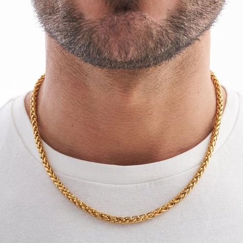 Male Gold Chain, Mens Gold Chain Necklace, Fancy Glasses, Bull Tattoos, Platinum Chain, Dragon Bracelet, Chain For Men, Mens Gold Jewelry, Stainless Steel Chain Necklace