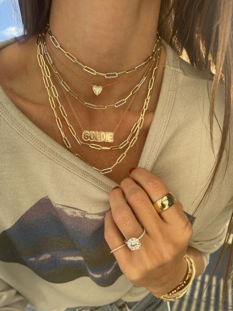 Top Jewelry Trends, Stephanie Gottlieb, Necklace With Diamond, Paperclip Necklace, White Gold Chain, Bubble Necklaces, Rainbow Gemstones, Trending Necklaces, White Gold Chains