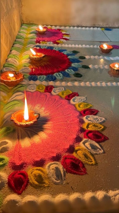 Vacation On A Budget, Easy Rangoli Designs Videos, Diwali Photography, Diwali Pictures, Diwali Photos, Rangoli Designs Photos, Rangoli Designs Simple Diwali, Easy Rangoli Designs Diwali, Diwali Decorations At Home