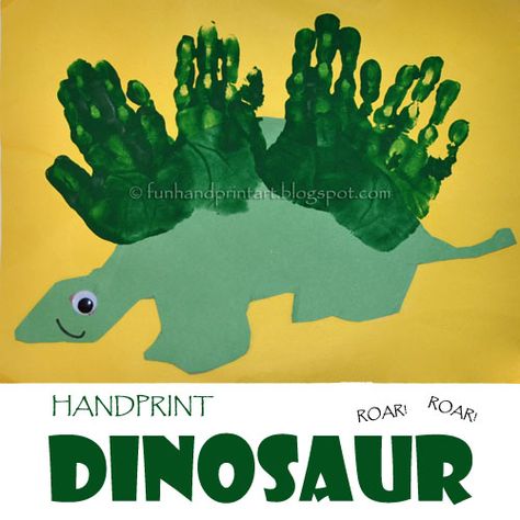 How to make a Handprint Dinosaur Green Crafts For Toddlers, Handprint Dinosaur, Green Crafts, Dinosaurs Preschool, Footprint Crafts, Crafts For Toddlers, Dinosaur Activities, Dinosaur Crafts, Footprint Art